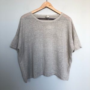 Eileen fisher beige short sleeve t shirt knit